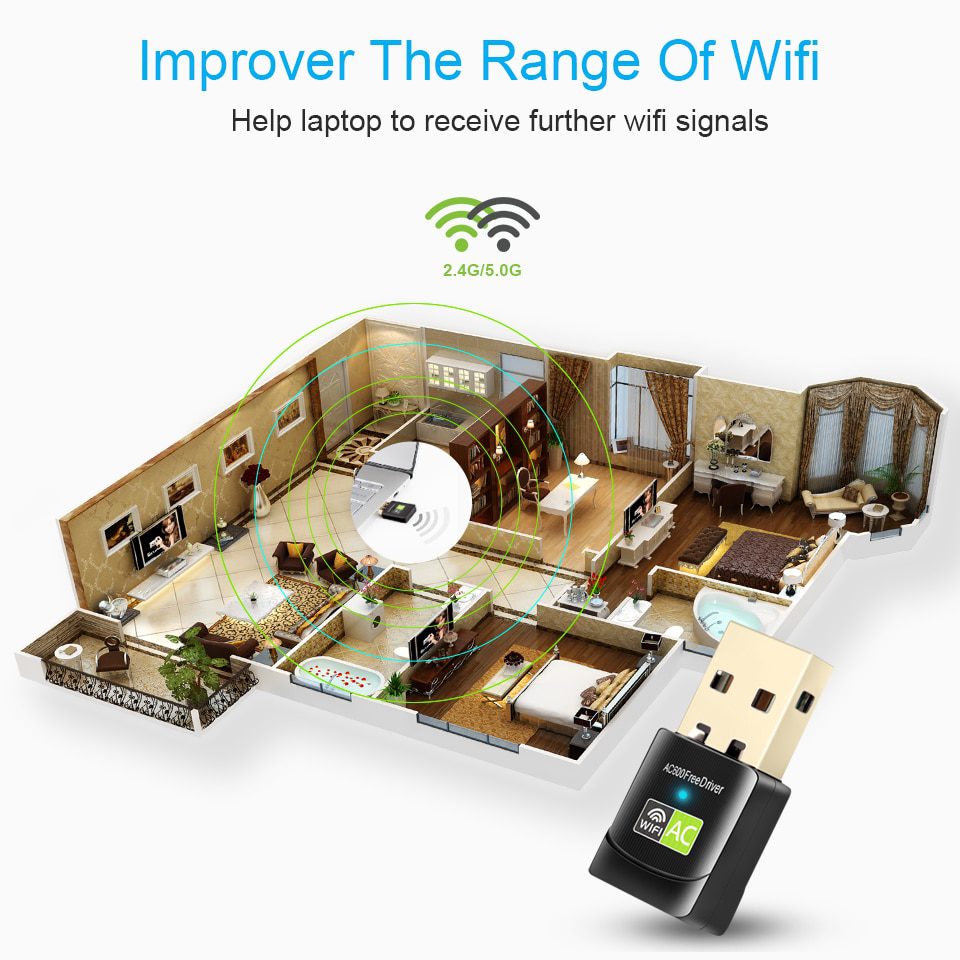 Black / White USB Wi-Fi Adapter