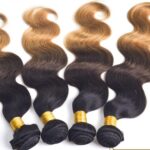 Three Color Gradient Real Wig Hair Curtain, Hair Weft