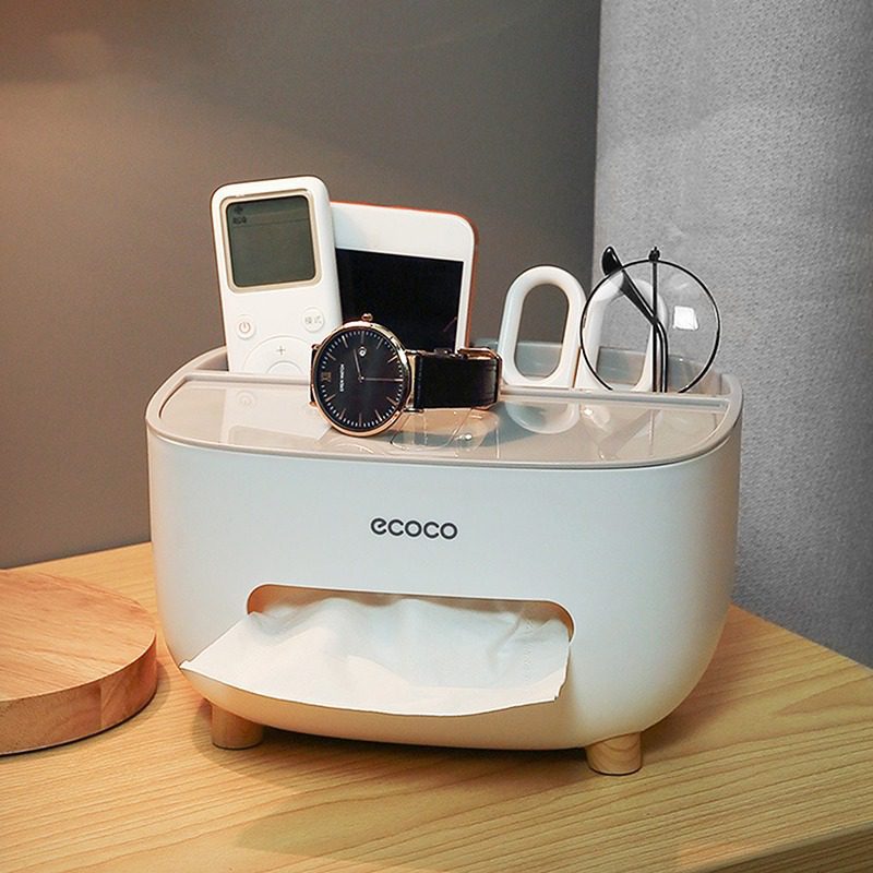 Tissue Box Living Room Dining Room Napkin Holder Household Simple Multi Function Glasses Mobile Phone Storage Box Car Decoration