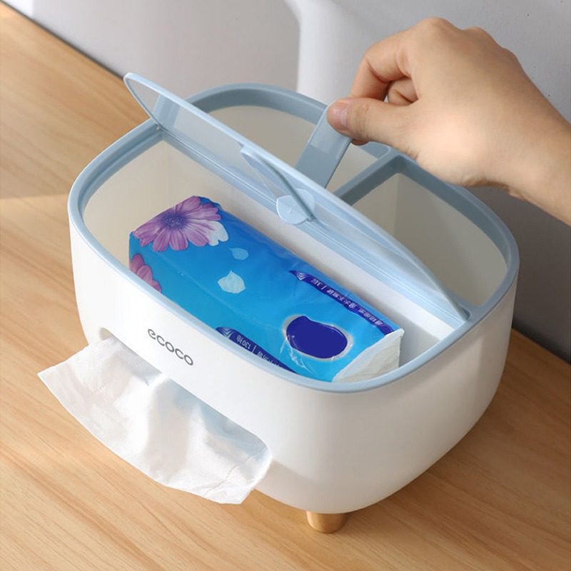 Tissue Box Living Room Dining Room Napkin Holder Household Simple Multi Function Glasses Mobile Phone Storage Box Car Decoration