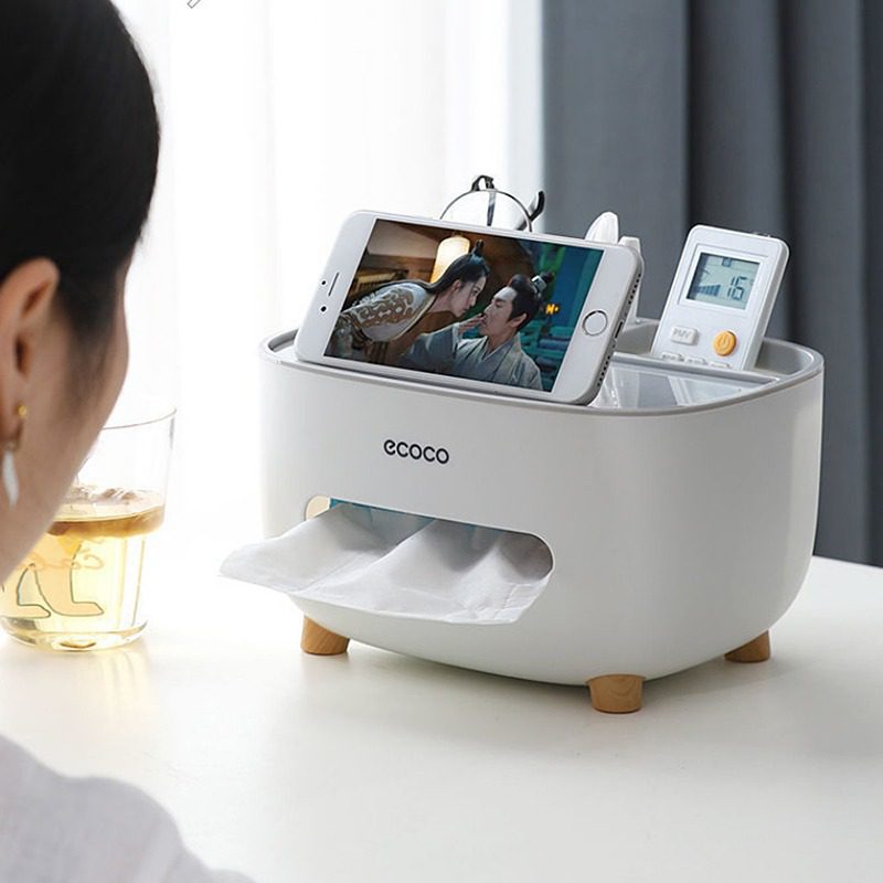 Tissue Box Living Room Dining Room Napkin Holder Household Simple Multi Function Glasses Mobile Phone Storage Box Car Decoration
