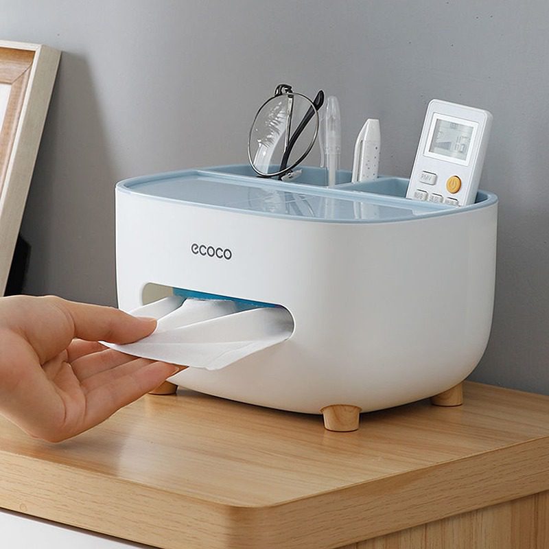 Tissue Box Living Room Dining Room Napkin Holder Household Simple Multi Function Glasses Mobile Phone Storage Box Car Decoration