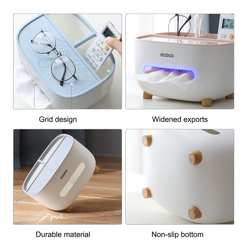 Tissue Box Living Room Dining Room Napkin Holder Household Simple Multi Function Glasses Mobile Phone Storage Box Car Decoration