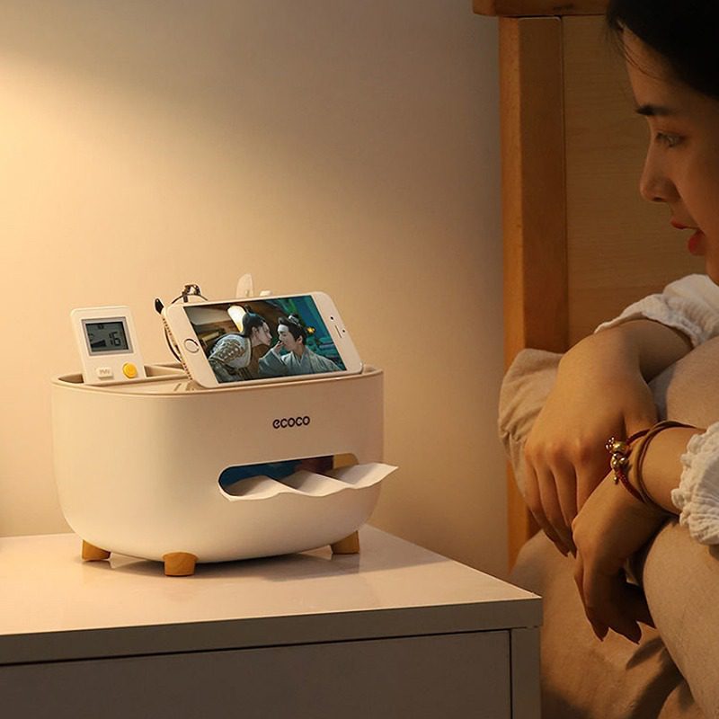 Tissue Box Living Room Dining Room Napkin Holder Household Simple Multi Function Glasses Mobile Phone Storage Box Car Decoration