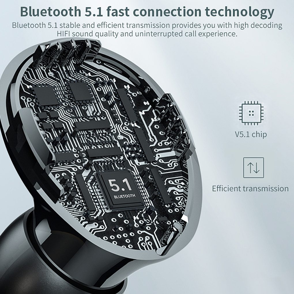 TWS Bluetooth 5.1 Earphones 1200mAh Charging Box Wireless Headphone