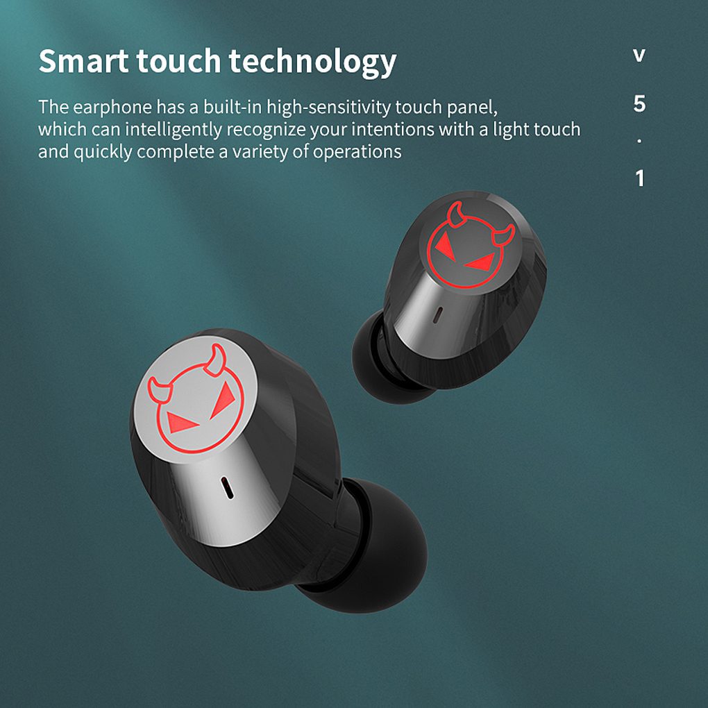 TWS Bluetooth 5.1 Earphones 1200mAh Charging Box Wireless Headphone