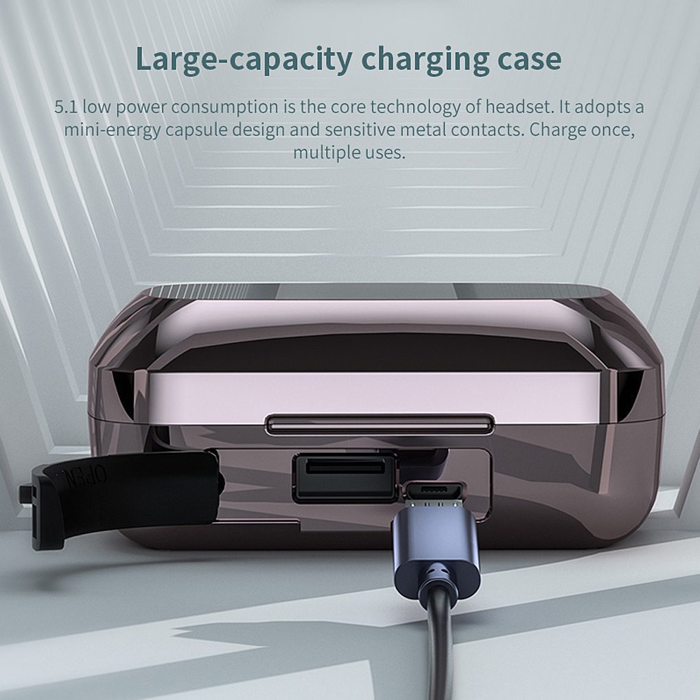 TWS Bluetooth 5.1 Earphones 1200mAh Charging Box Wireless Headphone