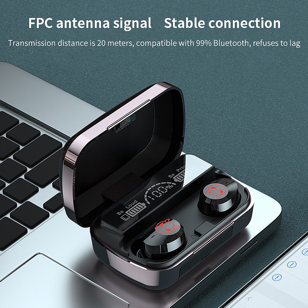 TWS Bluetooth 5.1 Earphones 1200mAh Charging Box Wireless Headphone
