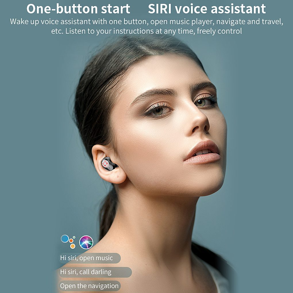 TWS Bluetooth 5.1 Earphones 1200mAh Charging Box Wireless Headphone