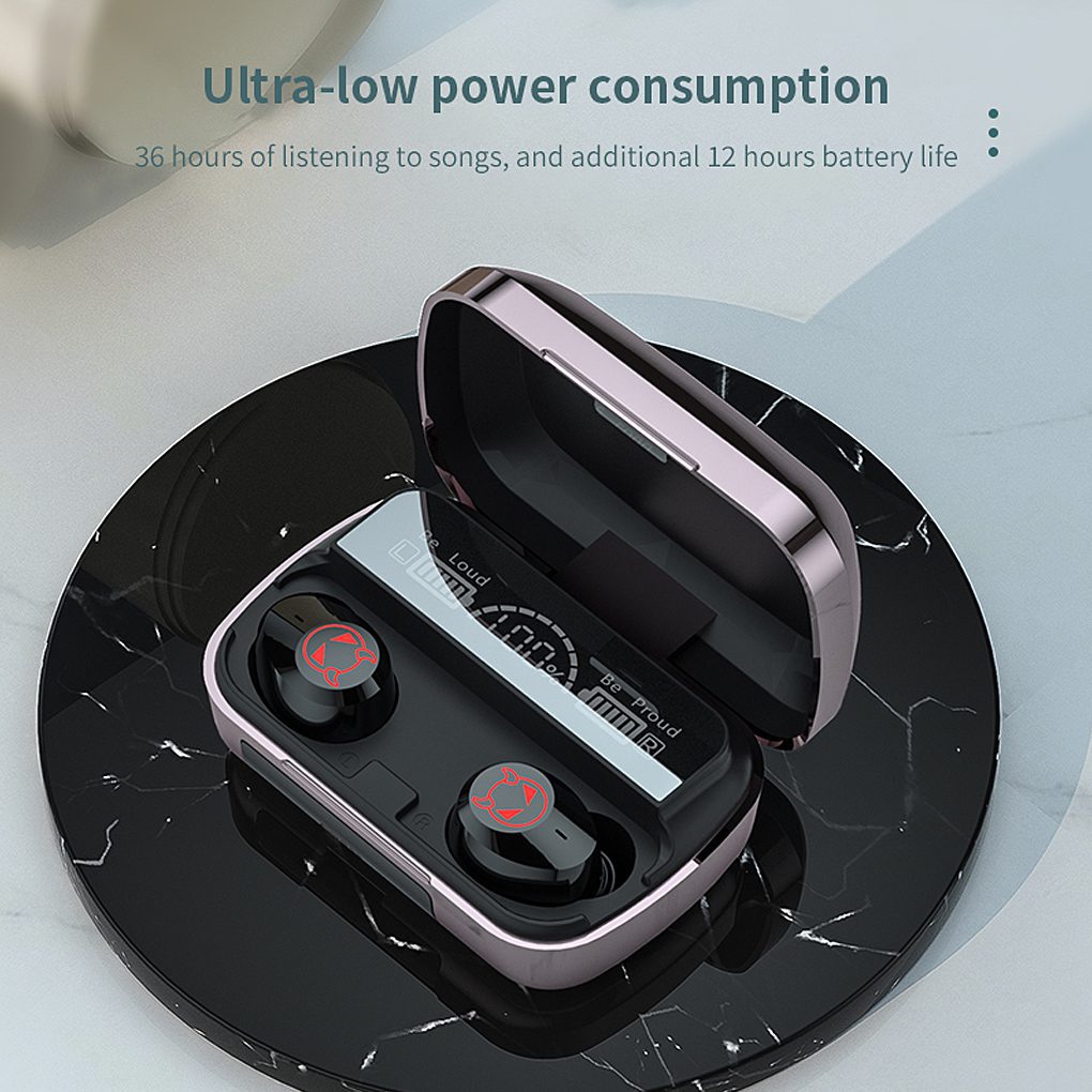 TWS Bluetooth 5.1 Earphones 1200mAh Charging Box Wireless Headphone