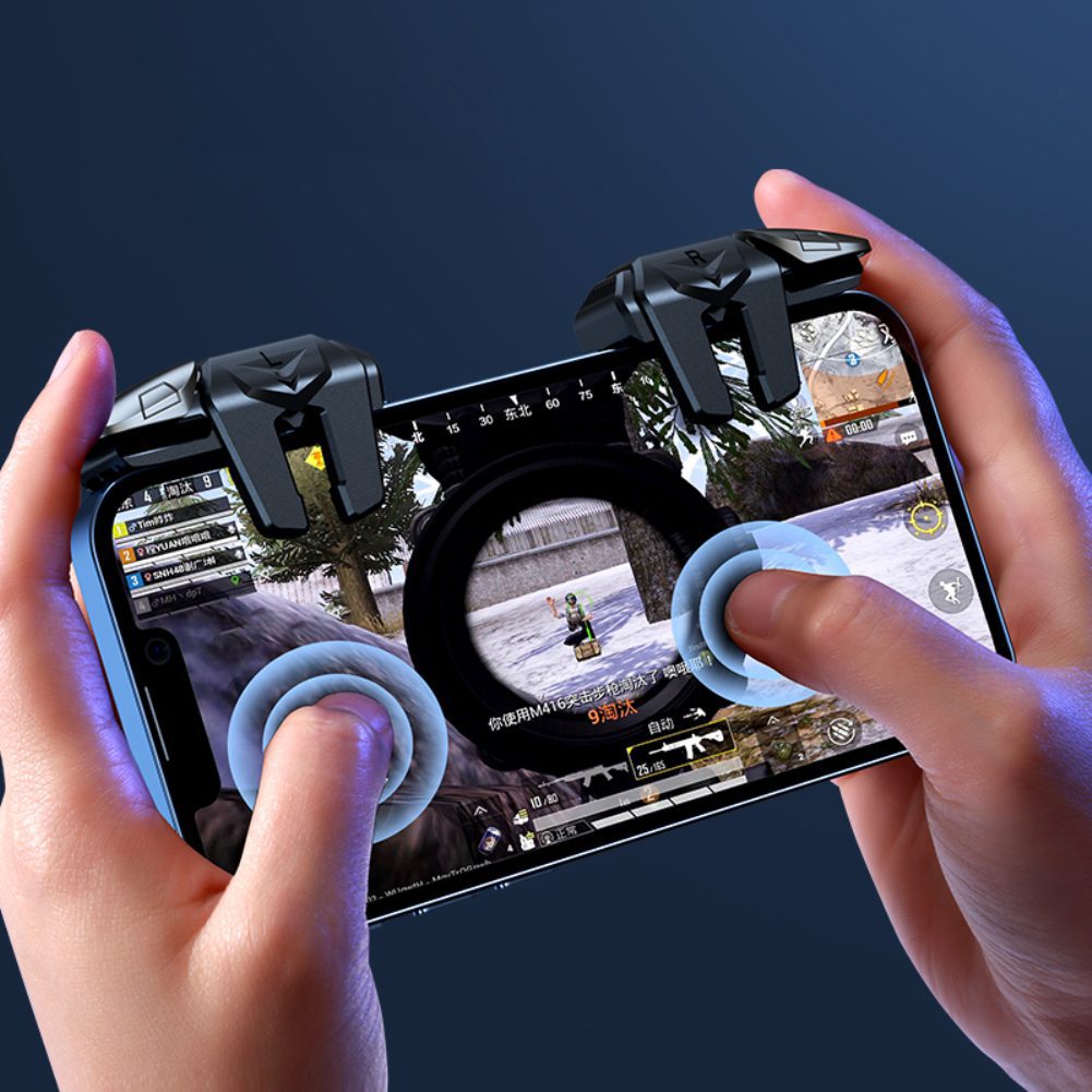 Mobile Game Trigger for PUBG Phone Gaming Controller Alloy Gamepad Joystick Aim Shooting L1R1 Key Button for Mobile Phone