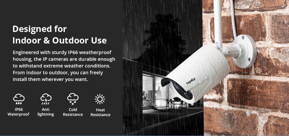 SANNCE 8CH 1080P HD Wifi NVR 2TB HDD CCTV Camera System 2.0MP Waterproof Wireless Security Camera 4/6/8 Camera Surveillance Kits