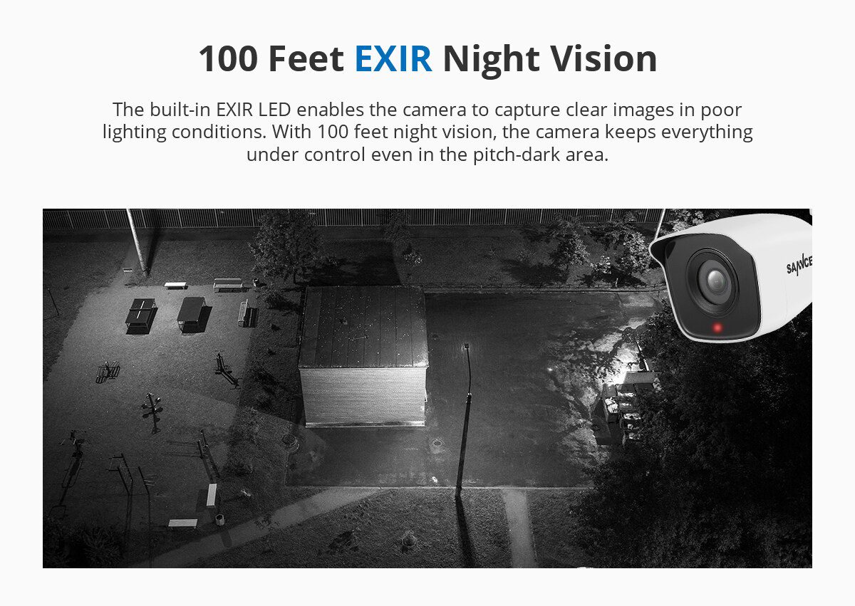 SANNCE 8CH 1080P 2.0MP HD CCTV System Video Recorder 8PCS 1080P CCTV Security Camera Waterproof Night Vision Surveillance Kits