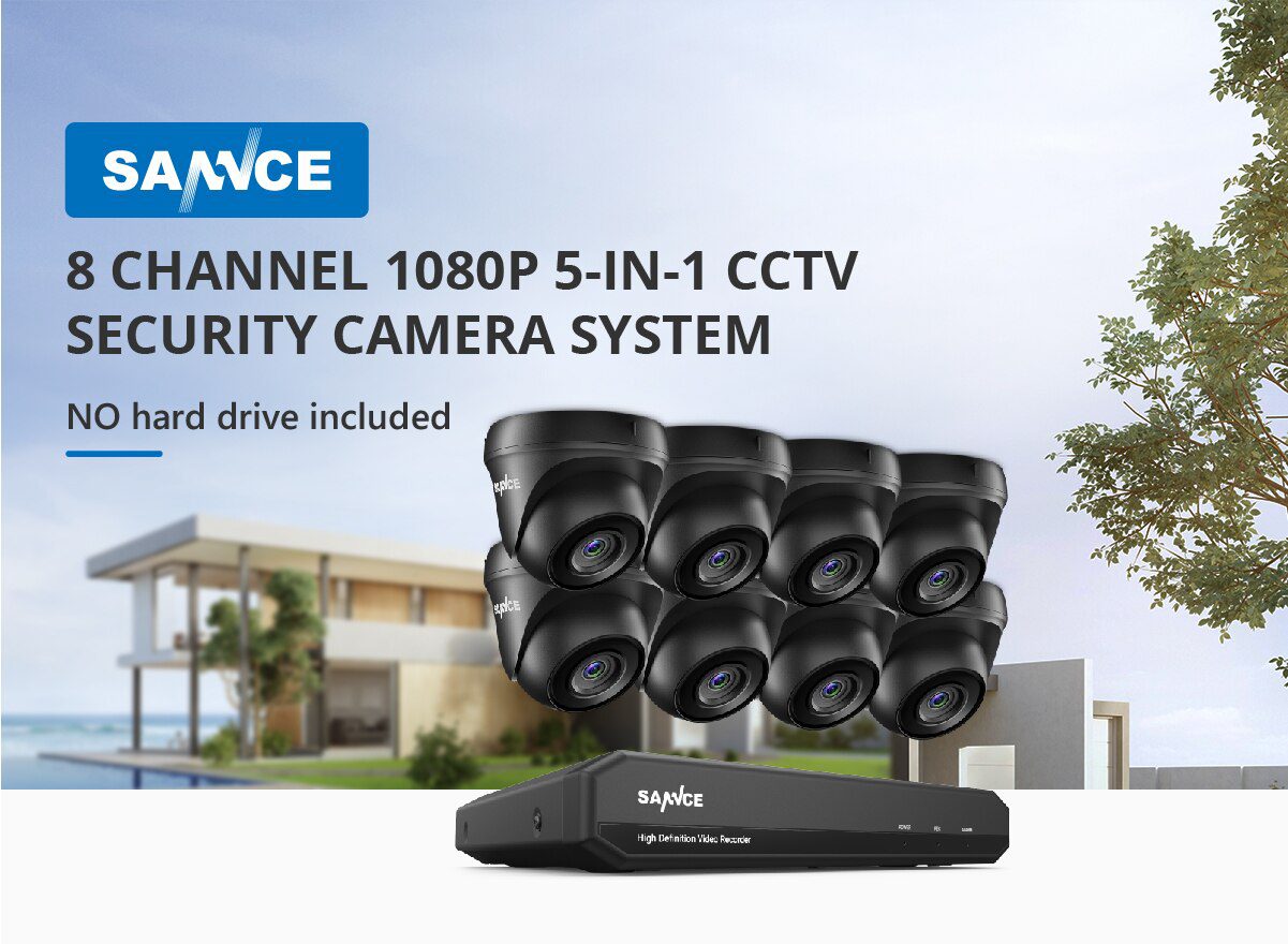 SANNCE 8CH 1080N DVR 1080P Security camera CCTV system 8pcs 1080P CCTV Cameras P2P Outdoor Waterproof Video Surveillance kit SANNCE 8CH 1080N DVR 1080P Security camera CCTV system 8pcs 1080P CCTV Cameras P2P Outdoor Waterproof Video Surveillance kit