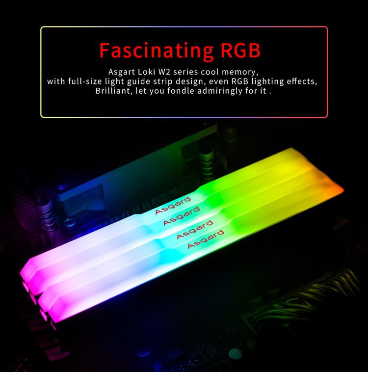 Asgard W2 series RGB RAM ddr4 8GBx2 16GBx2 3200MHz PC4-25600 1.35V dual channel stunning desktop memory ram