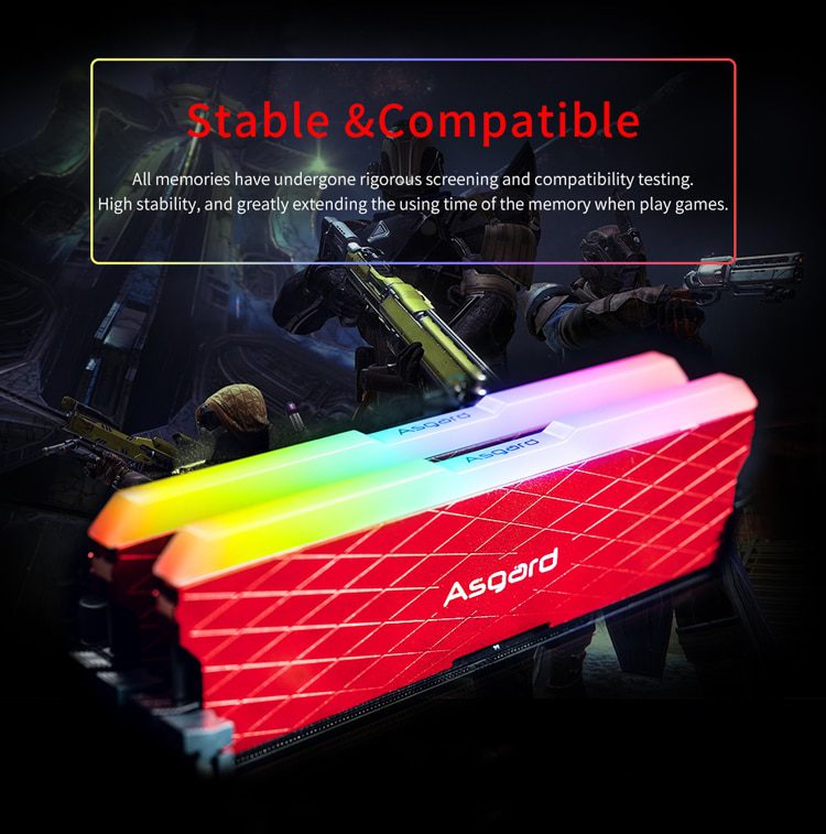 Asgard W2 series RGB RAM ddr4 8GBx2 16GBx2 3200MHz PC4-25600 1.35V dual channel stunning desktop memory ram
