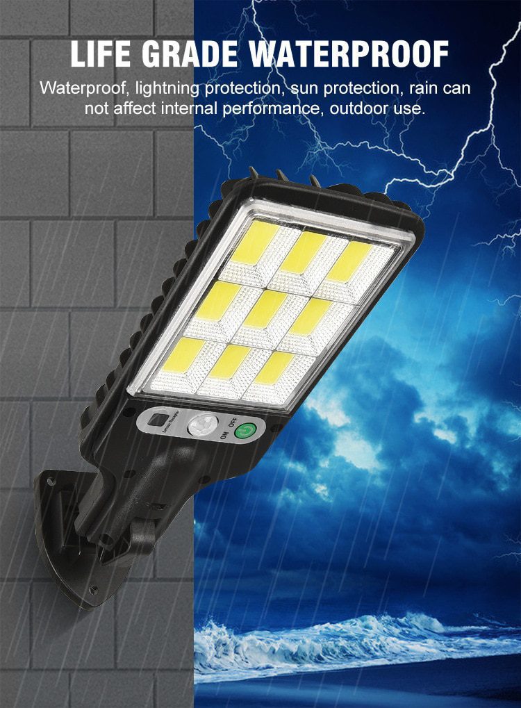 1~6PCs Solar Street Lights Outdoor Solar Lamp With 3 Mode Waterproof Motion Sensor Security Lighting for Garden Patio Path Yard