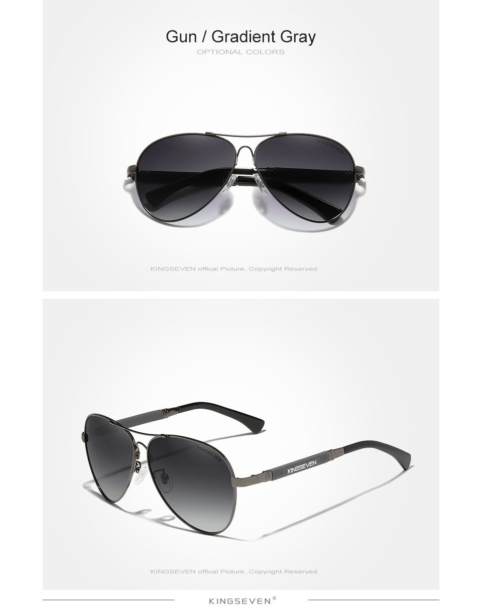 KINGSEVEN 2022 New Trend Quality Titanium Alloy Men's Sunglasses Polarized Sun glasses Women Pilot Mirror Eyewear Oculos de sol