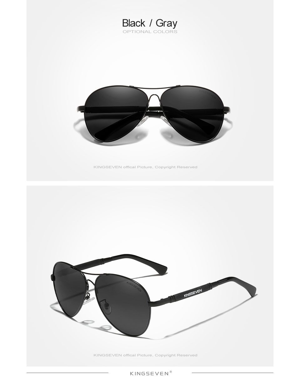 KINGSEVEN 2022 New Trend Quality Titanium Alloy Men's Sunglasses Polarized Sun glasses Women Pilot Mirror Eyewear Oculos de sol