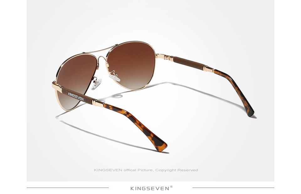 KINGSEVEN 2022 New Trend Quality Titanium Alloy Men's Sunglasses Polarized Sun glasses Women Pilot Mirror Eyewear Oculos de sol