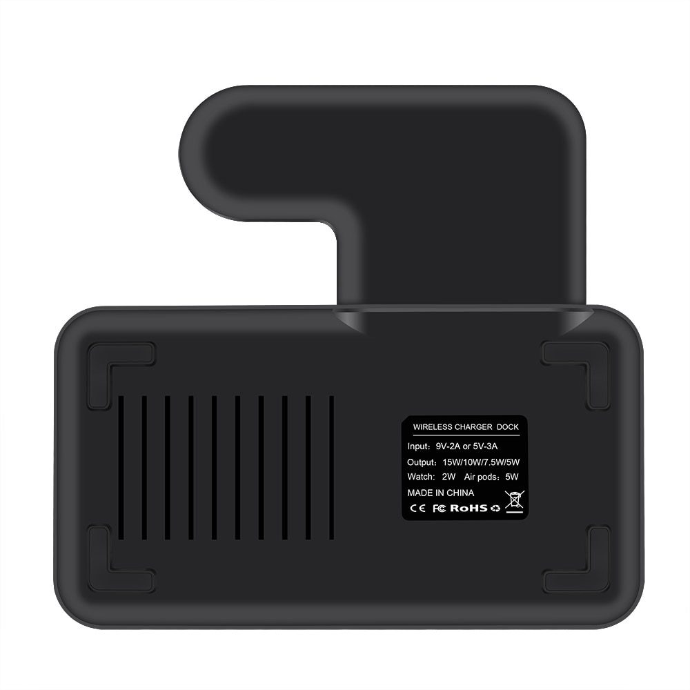 DCAE 15W Fast Wireless Charger Dock Station For iPhone, Apple Watch, Air Pods 3 Pro Charging Stand