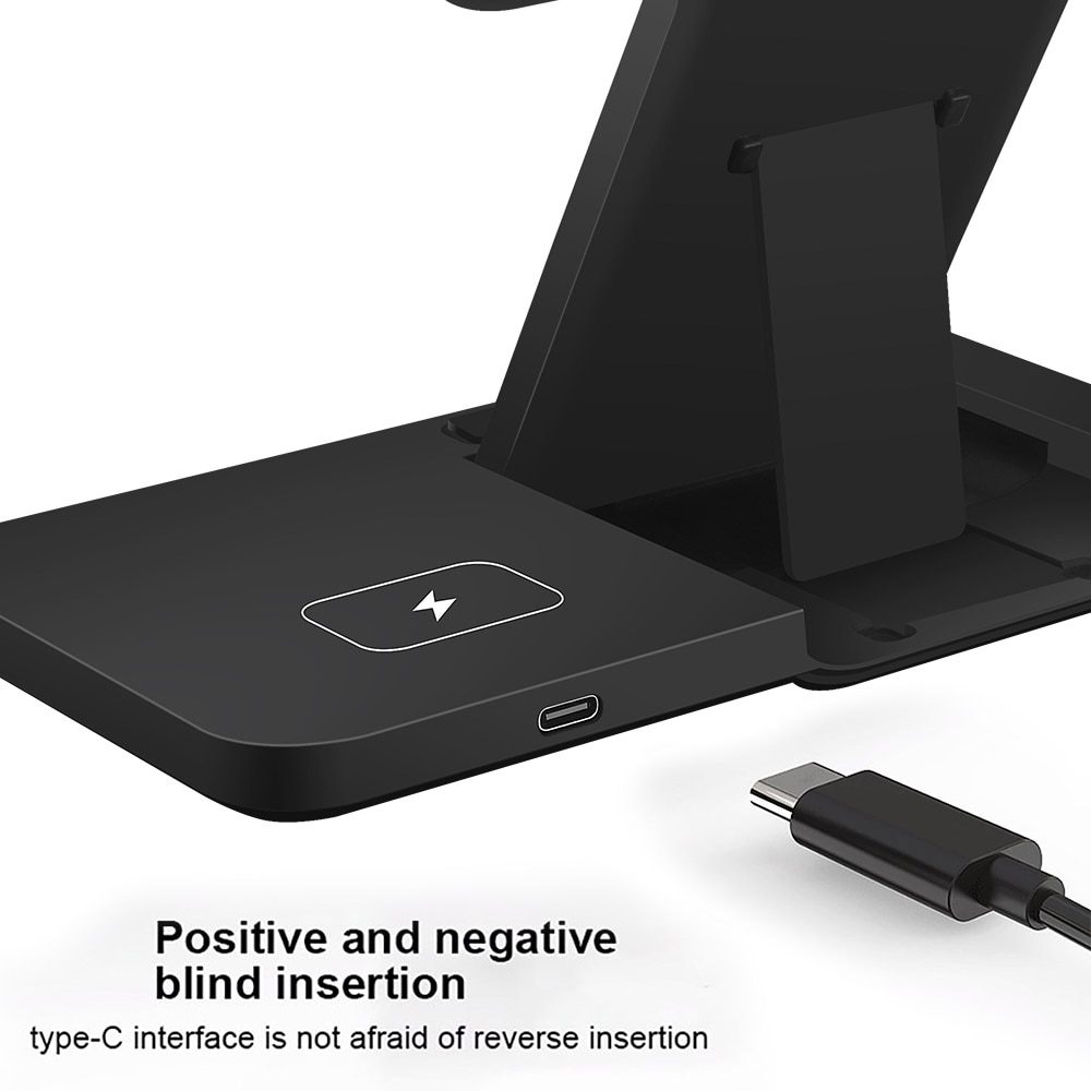DCAE 15W Fast Wireless Charger Dock Station For iPhone, Apple Watch, Air Pods 3 Pro Charging Stand