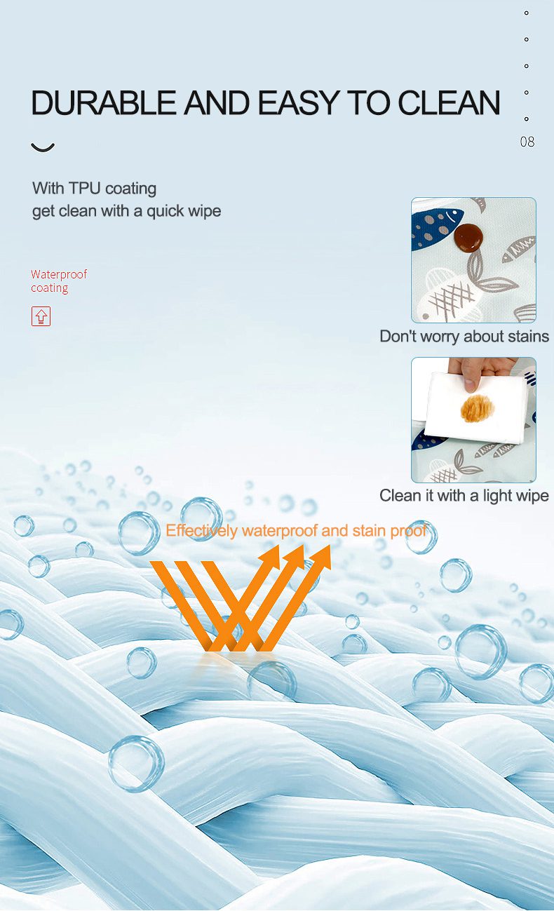 Waterproof Baby Bibs 100% Polyester TPU Coating Feeding Bibs, Washable with Food Catcher